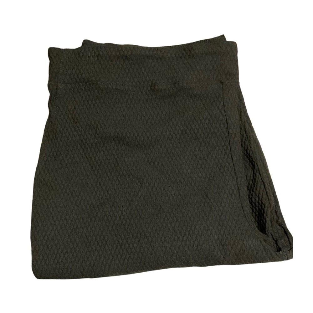 JASMINE & JULIANA Women Stretch Pull On Crop Pants Black Argyle Pattern Size 20W